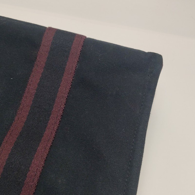 Hermes Fourre Tout 小號 條紋 按扣 手提包 帆布 銀扣 89黑色 紅棕色-20