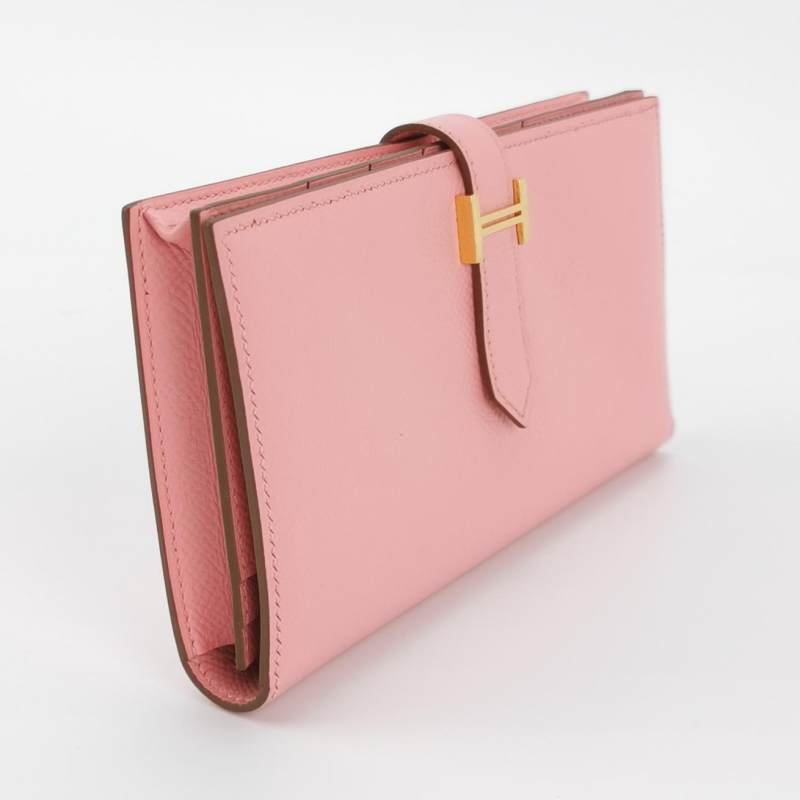 Hermes Bearn 小號 牛皮 純色 標誌H袢帶 皮夾-2