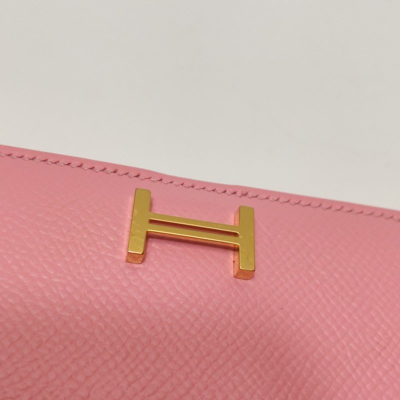 Hermes Bearn 小號 牛皮 純色 標誌H袢帶 皮夾-11