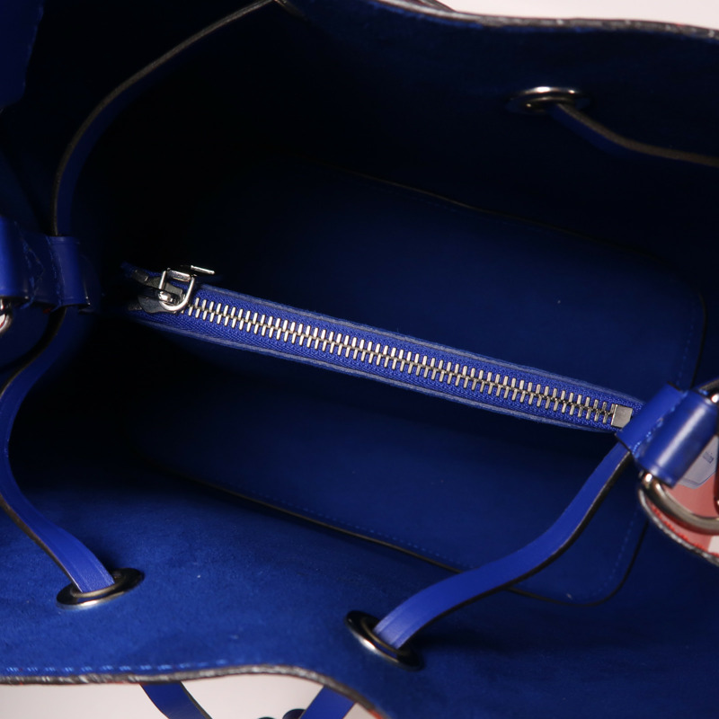 LOUIS VUITTON Epi NeoNoe MM銀扣手挽肩背兩用袋紅色藍色-4
