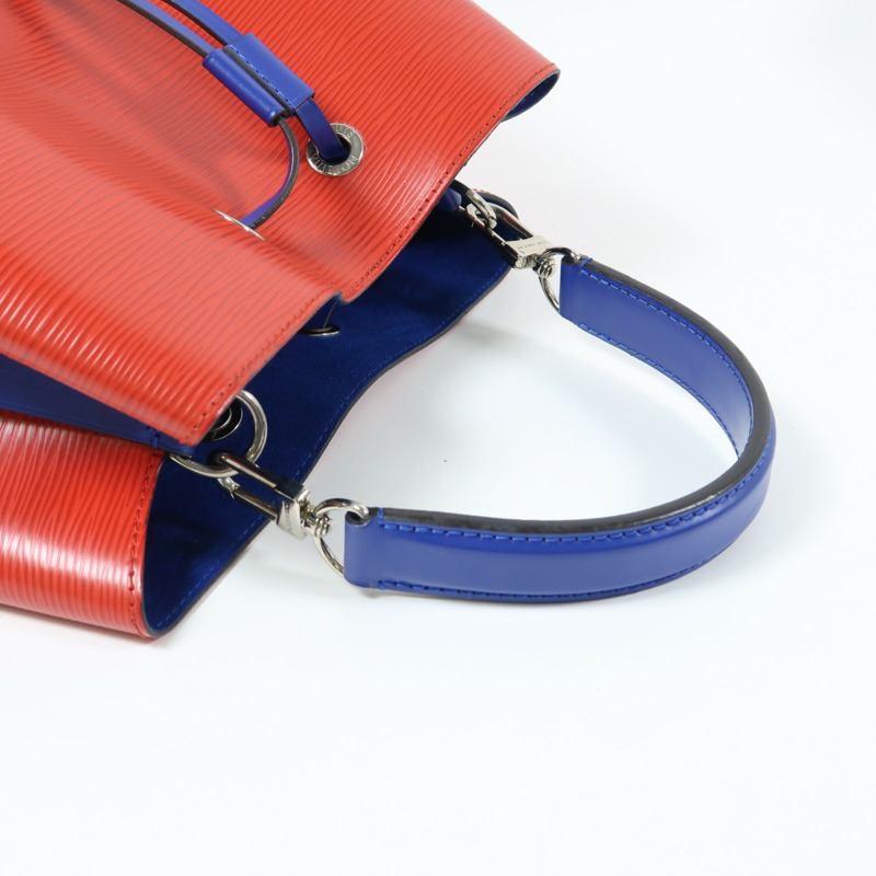 LOUIS VUITTON Epi NeoNoe MM銀扣手挽肩背兩用袋紅色藍色-7
