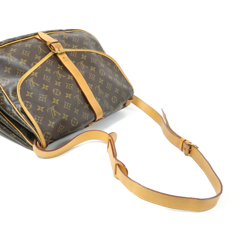 LOUIS VUITTON Monogram Saumur 35金扣肩背袋-7