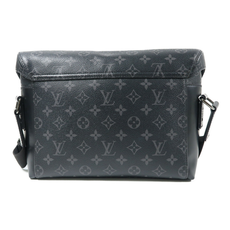 LOUIS VUITTON Monogram Eclipse Messenger PM Voyager銀扣肩背袋-1