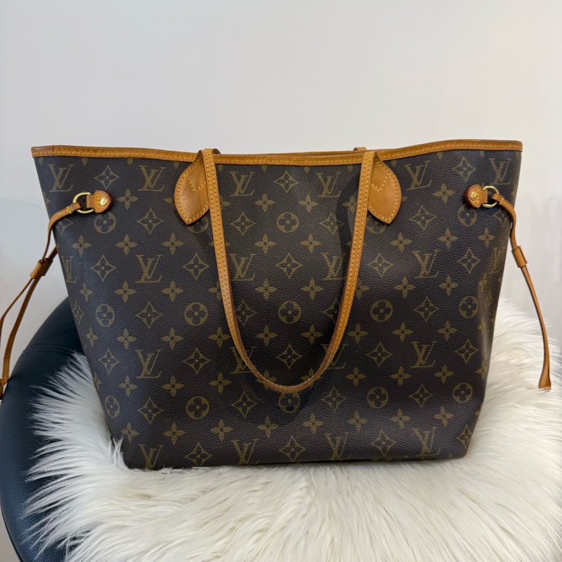 LV Neverfull mm 經典老花購物袋-0
