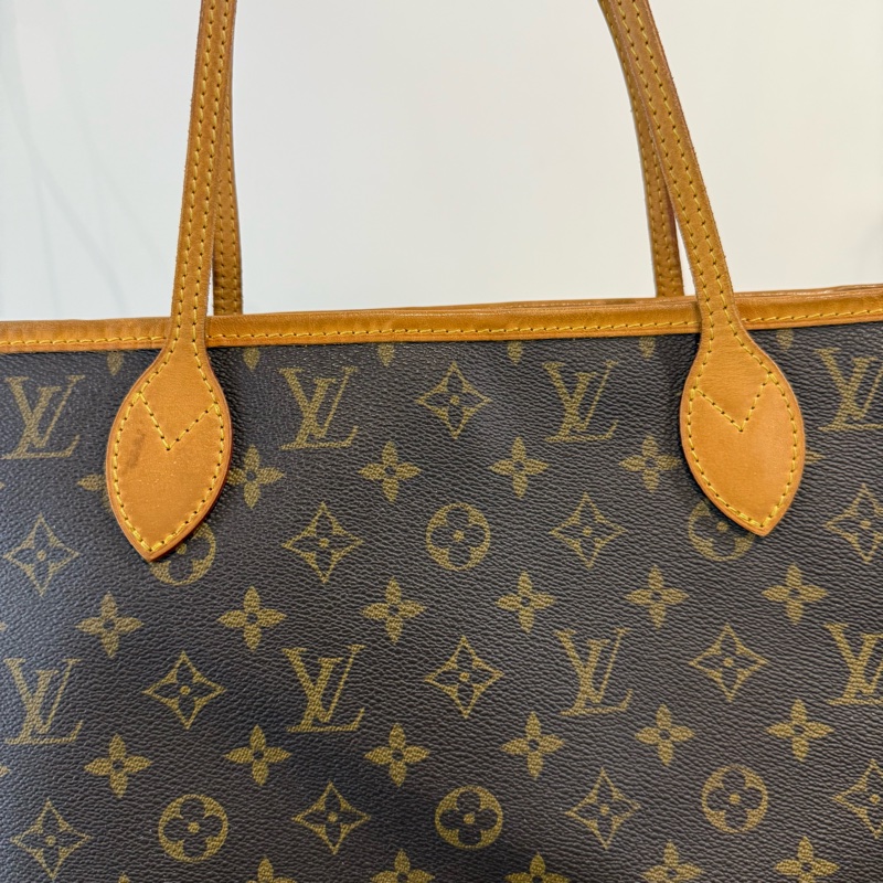LV Neverfull mm 經典老花購物袋-4