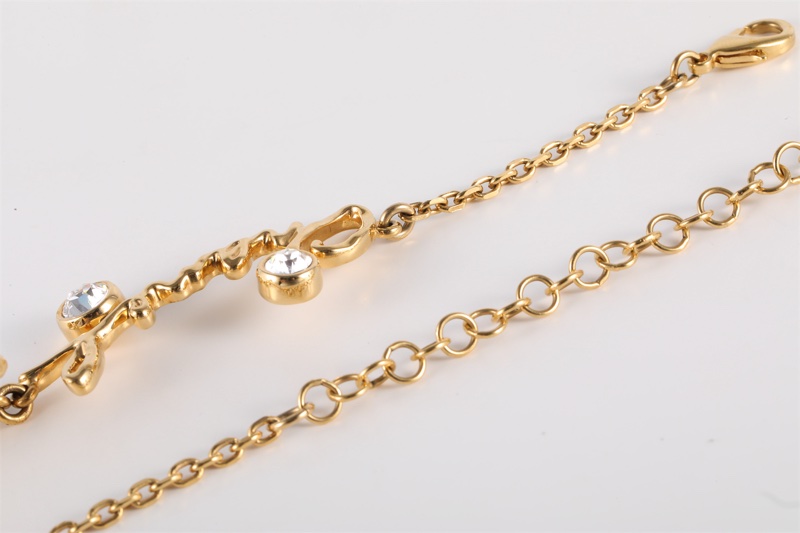CHANEL(香奈兒) 合金 24S 金屬字母水鑽CHOKER 高價款 love字母-3