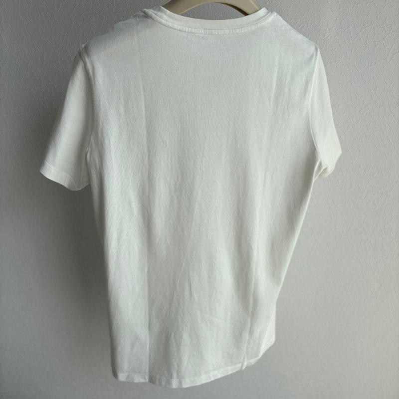 ::MONCLER:: 白色棉質T恤 品牌標誌字母LOGO-2