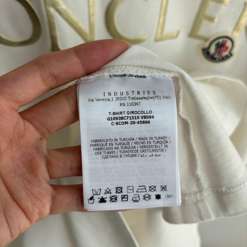 ::MONCLER:: 白色棉質T恤 品牌標誌字母LOGO-15