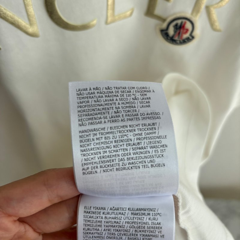 ::MONCLER:: 白色棉質T恤 品牌標誌字母LOGO-18