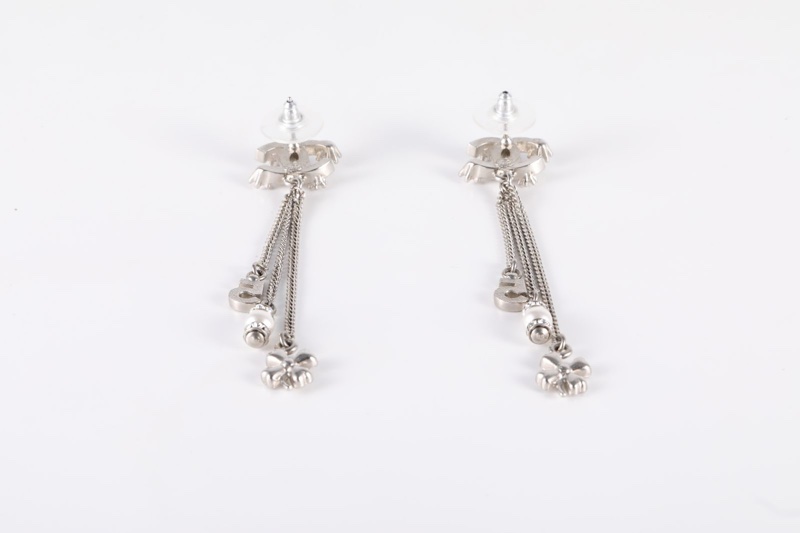 CHANEL(香奈兒) 合金 23P 雙C logo 吊墜 耳環耳釘-1