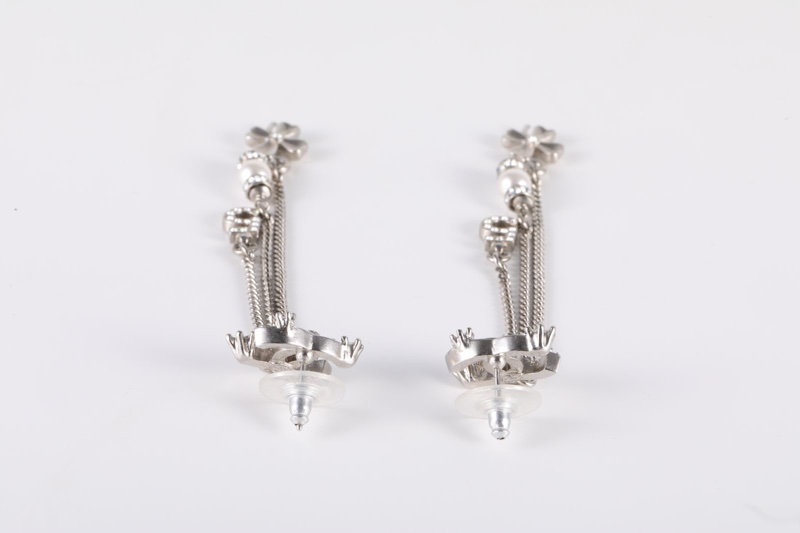 CHANEL(香奈兒) 合金 23P 雙C logo 吊墜 耳環耳釘-3