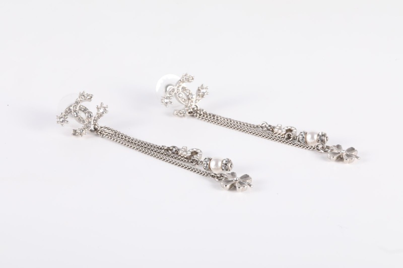 CHANEL(香奈兒) 合金 23P 雙C logo 吊墜 耳環耳釘-4