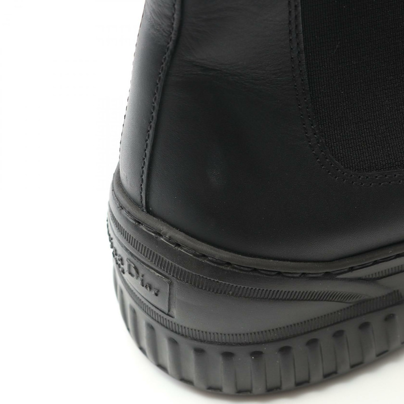 Christian Dior 黑色平底皮靴，二手女款 #36 D-7
