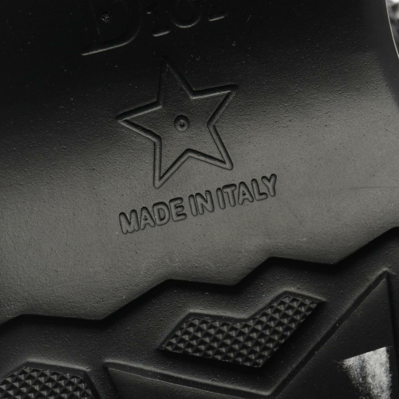 Christian Dior 靴子皮革面料黑色黃色二手女士 #36 1/2 D-5