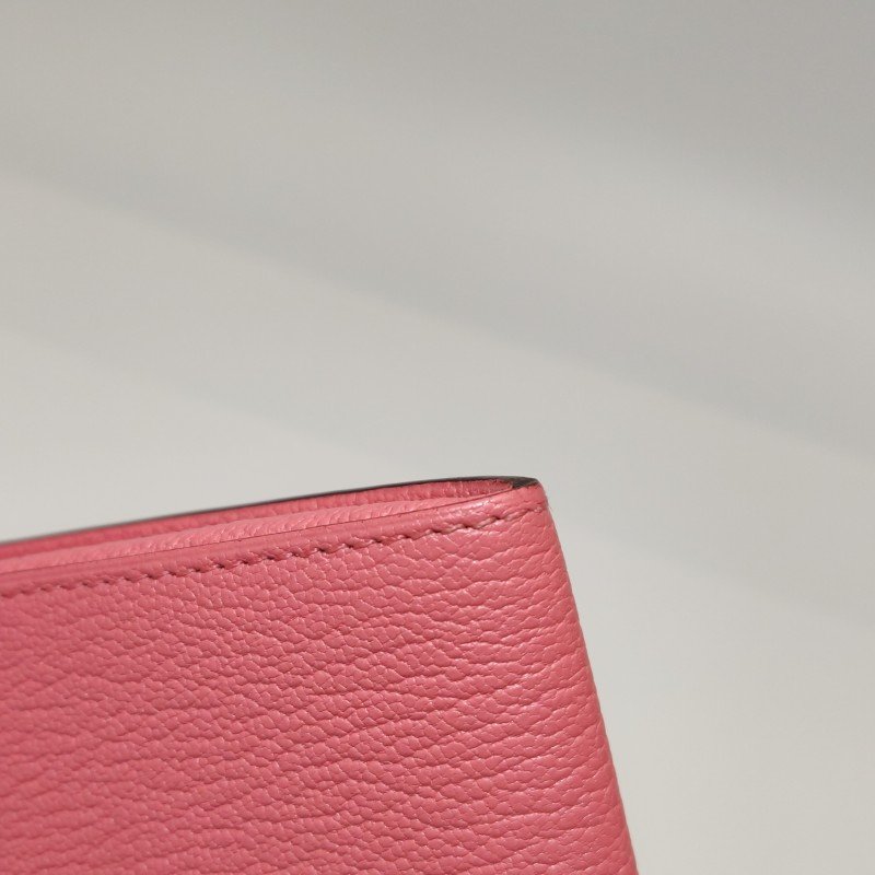 Hermes Cinhetic 18 不對稱 H型 封口 斜背包 ChevreMysore 羊皮 銀扣 8W新唇膏粉 D刻-12