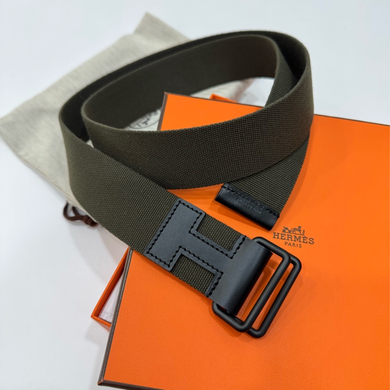 HERMES 愛馬仕 Nomade 40 帆布 腰帶 皮帶-0