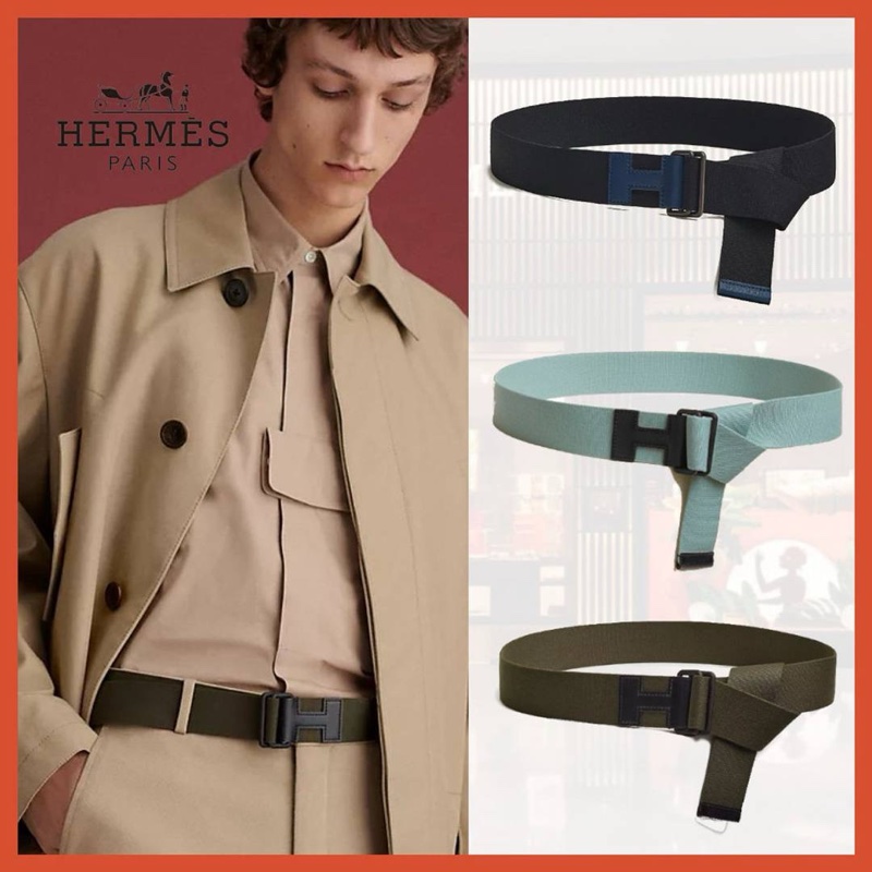 HERMES 愛馬仕 Nomade 40 帆布 腰帶 皮帶-5