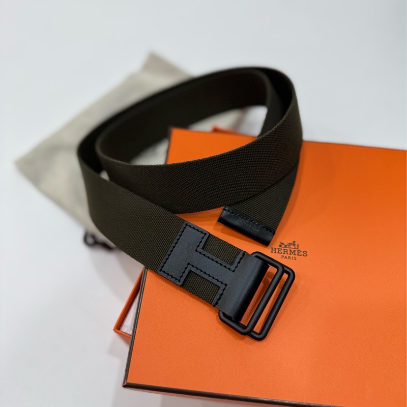 HERMES 愛馬仕 Nomade 40 帆布 腰帶 皮帶-12