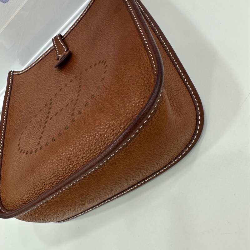 Hermes evelyne mini馬鞍皮金棕 Z刻 有購證-6