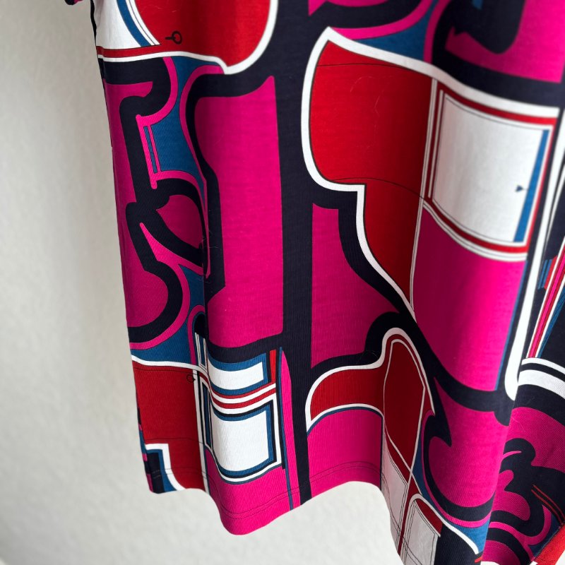 ::HERMES:: 紫紅色 幾何圖樣 短袖上衣 T-Shirt (36號)-8