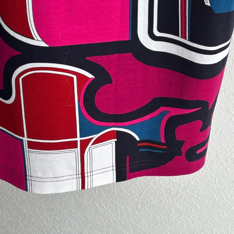 ::HERMES:: 紫紅色 幾何圖樣 短袖上衣 T-Shirt (36號)-10