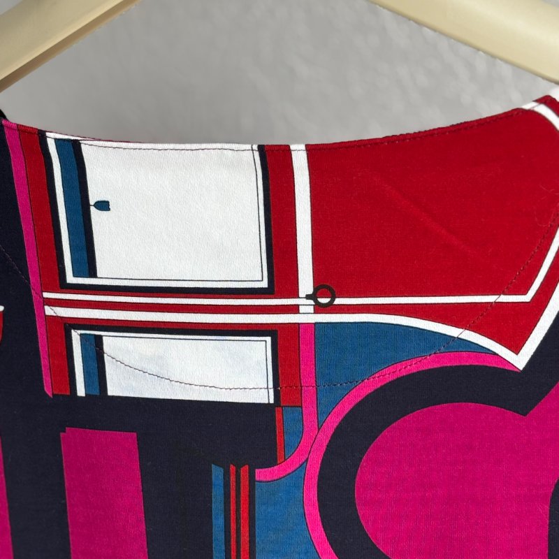 ::HERMES:: 紫紅色 幾何圖樣 短袖上衣 T-Shirt (36號)-11