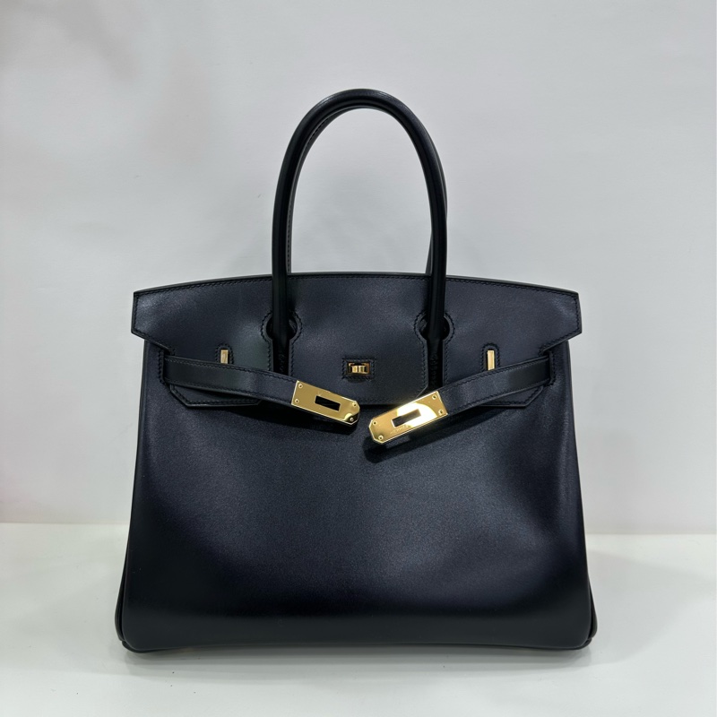Hermes birkin30 box皮 黑金 Y刻-1