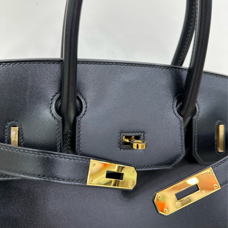 Hermes birkin30 box皮 黑金 Y刻-7