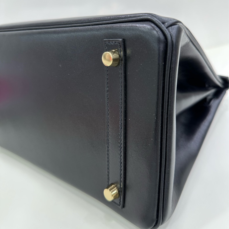 Hermes birkin30 box皮 黑金 Y刻-12