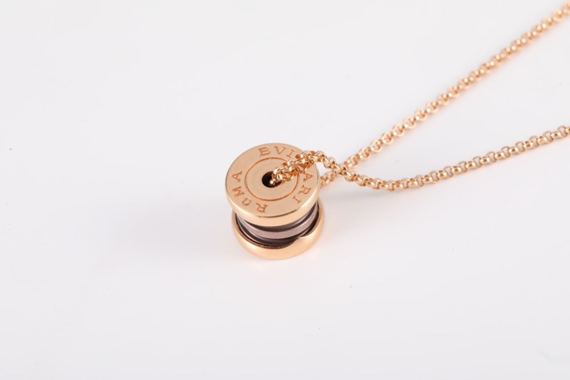BVLGARI(寶格麗) 18K玫瑰金 玫瑰金 彈簧 棕色 mini 項鏈 18K-2