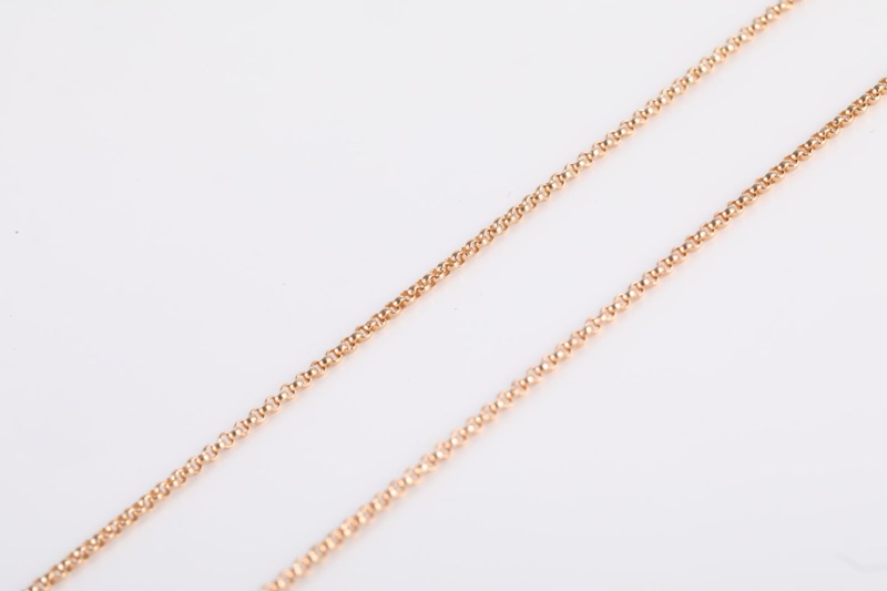 BVLGARI(寶格麗) 18K玫瑰金 玫瑰金 彈簧 棕色 mini 項鏈 18K-3