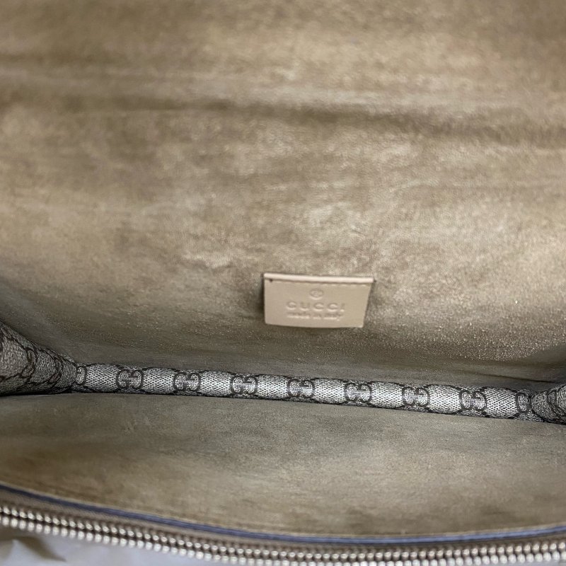 ☆ Gucci 古馳 Beige Coated Canvas & Suede Chain Shoulder Bag 403343 米色塗層帆布和麂皮鏈條肩揹袋 403343 - 257015015-15