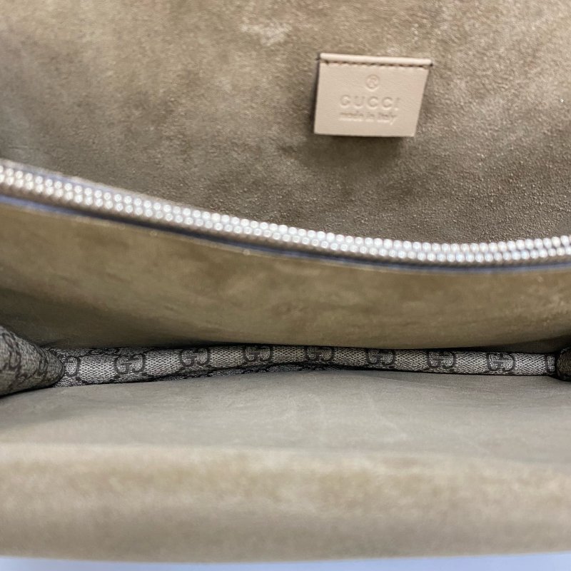 ☆ Gucci 古馳 Beige Coated Canvas & Suede Chain Shoulder Bag 403343 米色塗層帆布和麂皮鏈條肩揹袋 403343 - 257015015-16