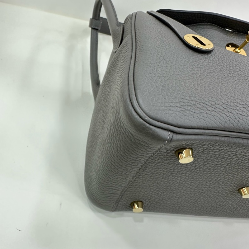 Hermes lindy 26 積雨雲灰金扣 tc皮 u刻-9