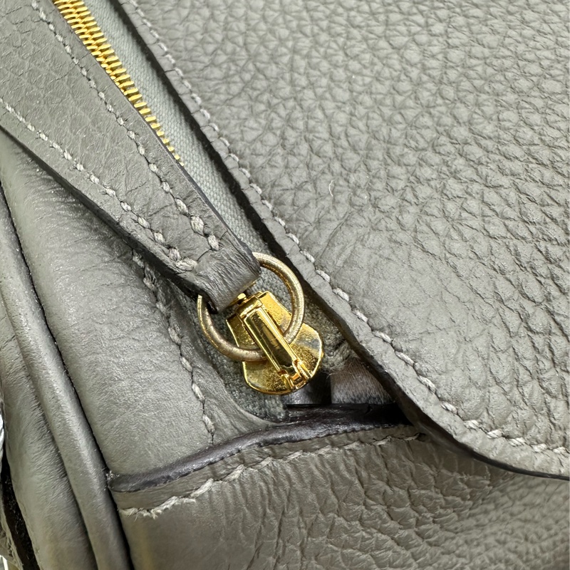 Hermes lindy 26 積雨雲灰金扣 tc皮 u刻-12