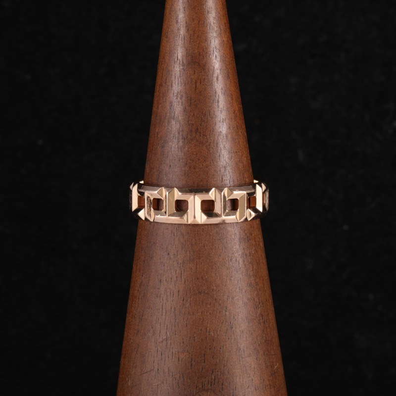 TIFFANY&CO(蒂芙尼) 18K玫瑰金 玫瑰金 True鏤空 寬版 戒指 18K-0