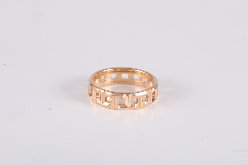 TIFFANY&CO(蒂芙尼) 18K玫瑰金 玫瑰金 True鏤空 寬版 戒指 18K-3