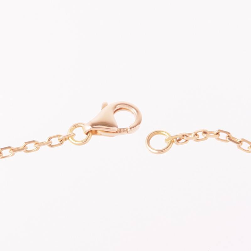 CARTIER 18K黃金/白金/玫瑰金Tricolor Gold Lariat鑽石項鍊-4