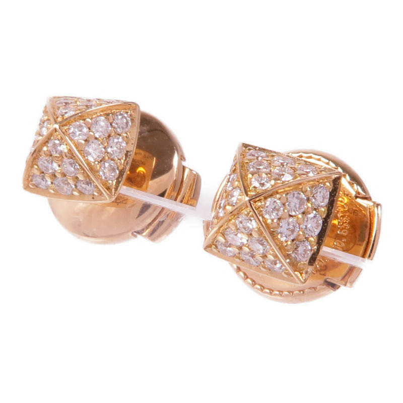 HERMES 18K玫瑰金Clou d'H Earrings鑽石耳環-1