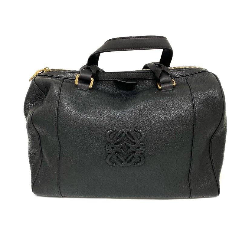 ☆ Loewe 羅意威 Black Calfskin Boston 2Way Bag 黑色小牛皮兩用袋 - 257015336-1