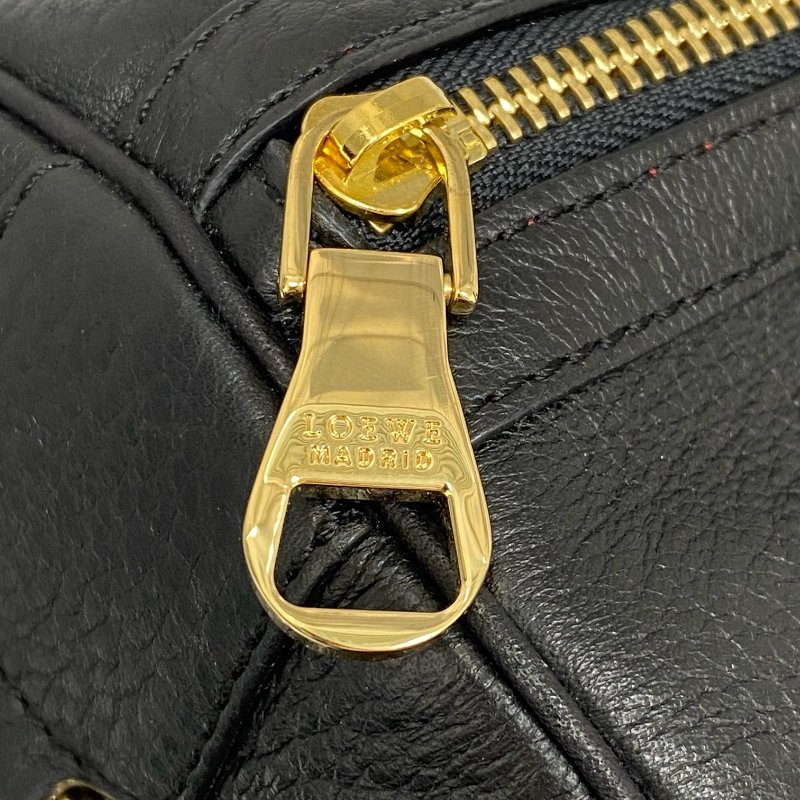 ☆ Loewe 羅意威 Black Calfskin Boston 2Way Bag 黑色小牛皮兩用袋 - 257015336-12