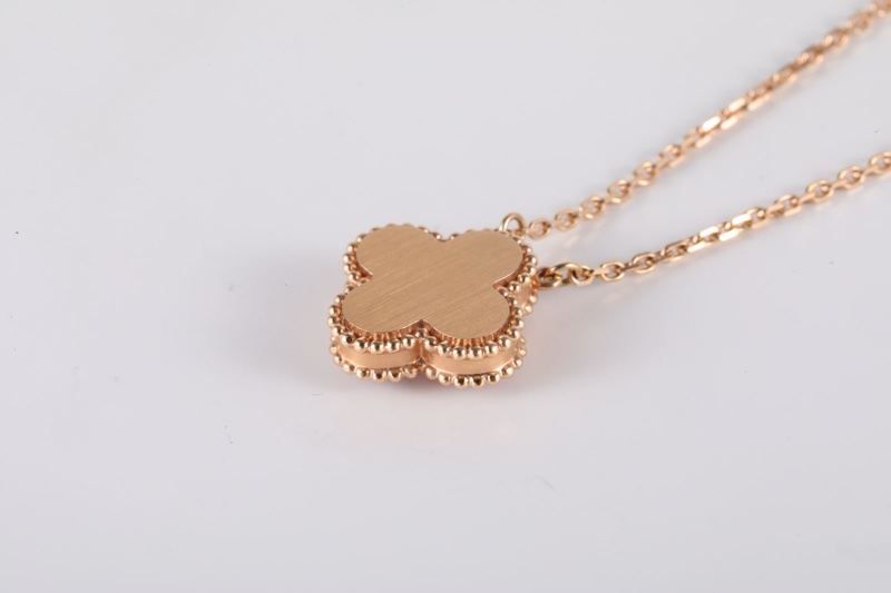 VAN CLEEF&ARPELS(梵克雅寶) Vintage Alhambra 中號單花項鏈 2021年聖誕 單鑽 18K玫瑰金/鑽石/薔薇粉輝石 項鏈 玫瑰金 鑽石/18K/薔薇粉輝石-2