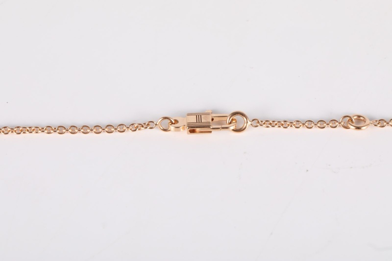 HERMES(愛馬仕) Amulettes Constance 康康 項鏈 滿鑽 新扣 18K玫瑰金/鑽石 項鏈 玫瑰金 18K-4
