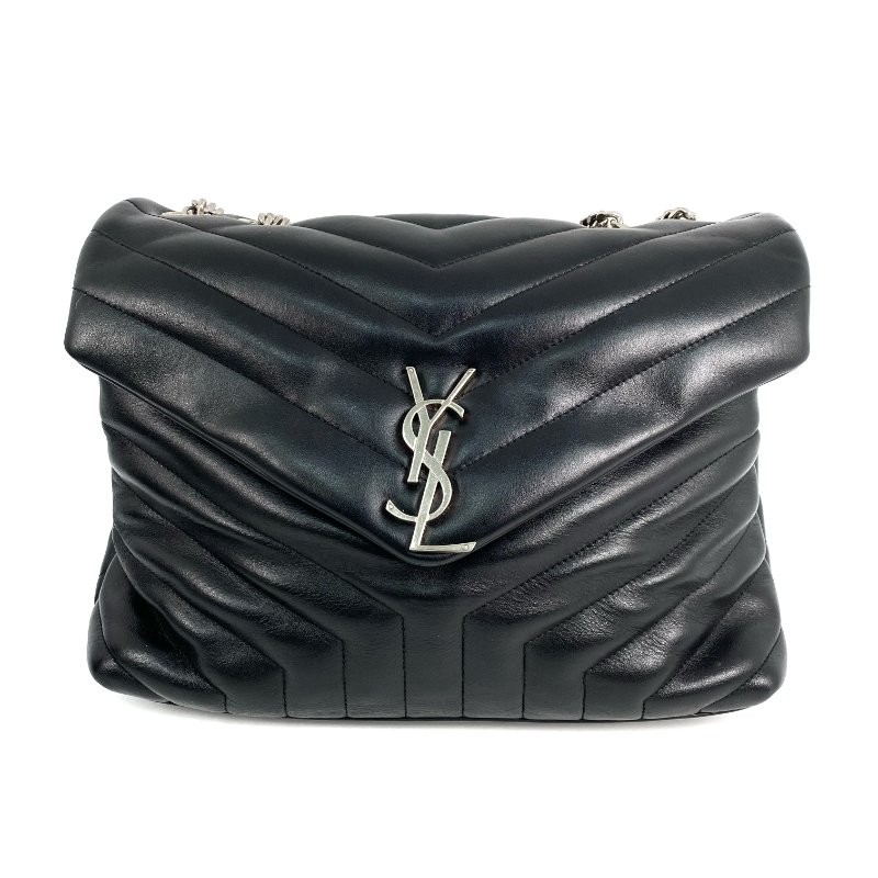 △ Saint Laurent 聖羅蘭 LouLou Black Lambskin Chain Shoulder Bag 459749 黑色小羊皮鏈條肩背袋 459749 -257015049-1