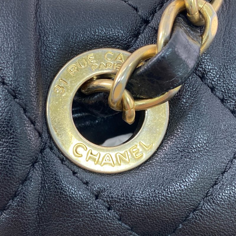 △ Chanel 香奈兒 Black Lambskin Gold Tone Metal Chain Shoulder Bag No.20 A66413 黑色小羊皮金色金屬鏈條肩背袋 No.20 A66413 -257014847-12