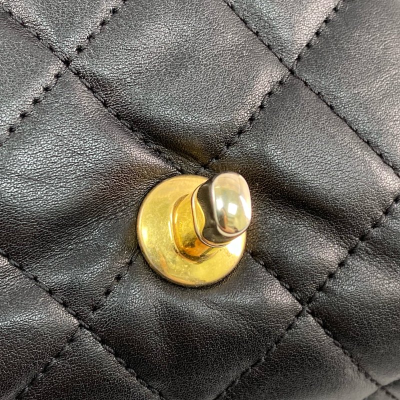 △ Chanel 香奈兒 Black Lambskin Gold Tone Metal Chain Shoulder Bag No.20 A66413 黑色小羊皮金色金屬鏈條肩背袋 No.20 A66413 -257014847-13