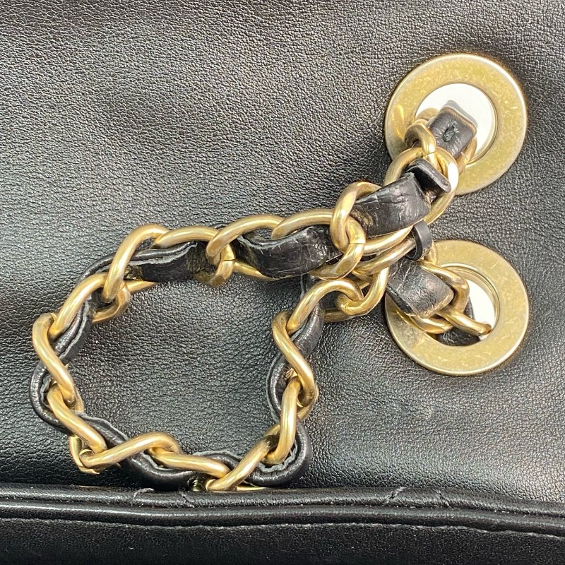 △ Chanel 香奈兒 Black Lambskin Gold Tone Metal Chain Shoulder Bag No.20 A66413 黑色小羊皮金色金屬鏈條肩背袋 No.20 A66413 -257014847-15