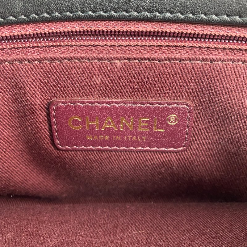 △ Chanel 香奈兒 Black Lambskin Gold Tone Metal Chain Shoulder Bag No.20 A66413 黑色小羊皮金色金屬鏈條肩背袋 No.20 A66413 -257014847-17