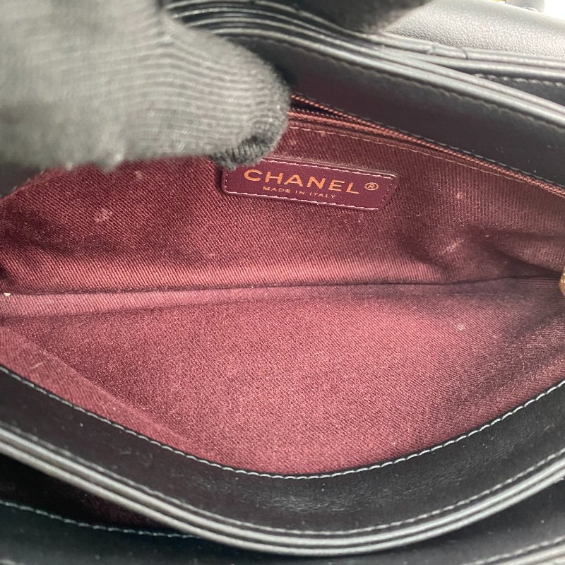 △ Chanel 香奈兒 Black Lambskin Gold Tone Metal Chain Shoulder Bag No.20 A66413 黑色小羊皮金色金屬鏈條肩背袋 No.20 A66413 -257014847-19