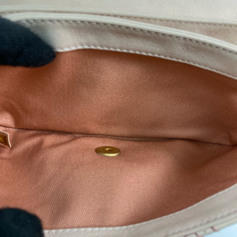△ Chanel 香奈兒 Pink Coated Leather Wild Stitch Gold Tone Metal Chain Shoulder Bag No.19 粉紅色塗層皮革金色金屬鏈條肩背袋 No.19 -257014848-13